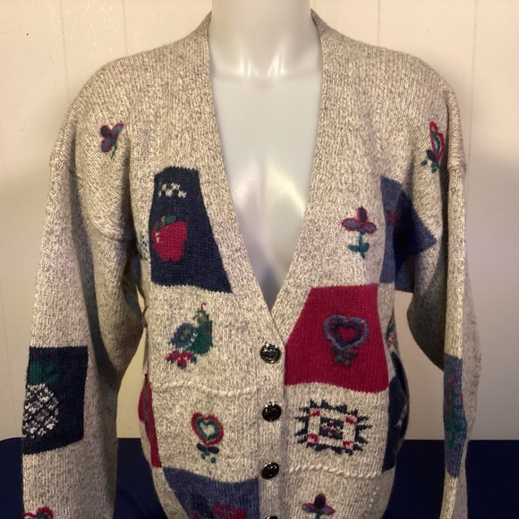 Woolrich wool blend Cardigan Sweater Americana  womens medium - Picture 1 of 7